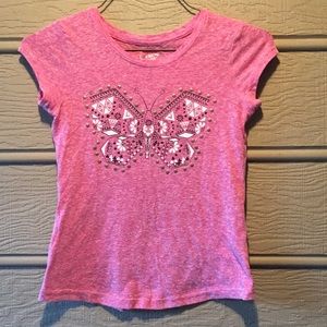 Pretty butterfly design Arizona girls sz 8 shirt